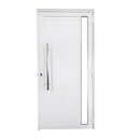 Ver imagem 2 de Porta Lambril de Alumínio 210 x 80cm com Puxador e Visor Linha 30 Abertura Direita Branco Esquadrias Bergamo