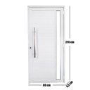 Ver imagem 5 de Porta Lambril de Alumínio 210 x 80cm com Puxador e Visor Linha 30 Abertura Direita Branco Esquadrias Bergamo