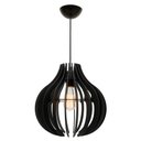 Ver imagem 1 de Kit 2 Pendente Lótus Poptem Preto Lustre Luminária 30cm Sala