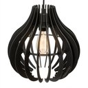 Ver imagem 2 de Kit 2 Pendente Lótus Poptem Preto Lustre Luminária 30cm Sala