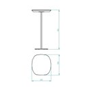 Ver imagem 4 de Mesa Lateral Basic Retangular Baixa 55,5x29cm