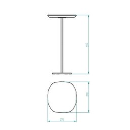 Mesa Lateral Basic Retangular Baixa 55,5x29cm - 4