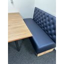 Ver imagem 3 de Poltrona Sofá Booth Luxo Azul Base Amadeirada 1.20m Sku_125