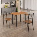 Ver imagem 5 de Conjunto Sala de Jantar Mila 4 Cadeiras Ella Preto C- Jambo