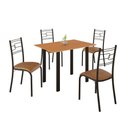 Ver imagem 1 de Conjunto Sala de Jantar Mila 4 Cadeiras Ella Preto C- Jambo