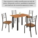 Ver imagem 2 de Conjunto Sala de Jantar Mila 4 Cadeiras Ella Preto C- Jambo