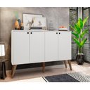 Ver imagem 1 de Aparador Buffe Retro 4 Portas Branco Lituania