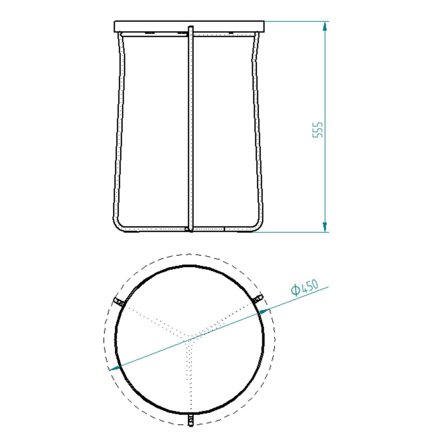 Mesa de Apoio Lateral Hikone 45x55,5cm - 3