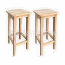 Ver imagem 1 de Kit 2 Banquetas Alta de Madeira para Balcão Cozinha Área de Lazer 70cm