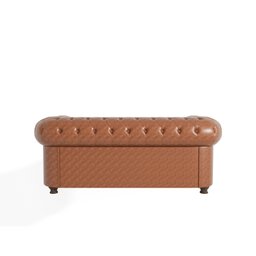 Sofá Couro Sintético 3 Lugares Chesterfield Jared Yescasa - 5