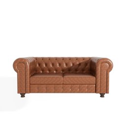 Sofá Couro Sintético 3 Lugares Chesterfield Jared Yescasa - 2