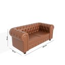 Ver imagem 3 de Sofá Couro Sintético 3 Lugares Chesterfield Jared Yescasa