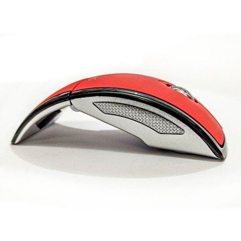 Mouse sem Fio Dobrável 2.4ghz Wireless com Adaptador - Vermelho