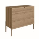 Ver imagem 1 de Cômoda Oslo 93cm 3 Gavetas Pé Madeira Hanover 37934E