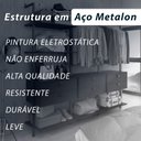 Ver imagem 3 de Escrivaninha Suspensa Industrial Creta Preto/cina - Moveis Arapongas Preto Fosco/cinamomo