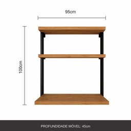 Escrivaninha Suspensa Industrial Creta Preto/cina - Moveis Arapongas Preto Fosco/cinamomo - 2 Escrivaninha Suspensa Industrial Creta Preto/cina - Moveis Arapongas Preto Fosco/cinamomo - 2