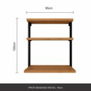 Ver imagem 2 de Escrivaninha Suspensa Industrial Creta Preto/cina - Moveis Arapongas Preto Fosco/cinamomo