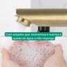 Torneira de Bancada para Banheiro Lavabo Hall de Entrada com Bica Media e Reta Dourado Fosco - Model - 3