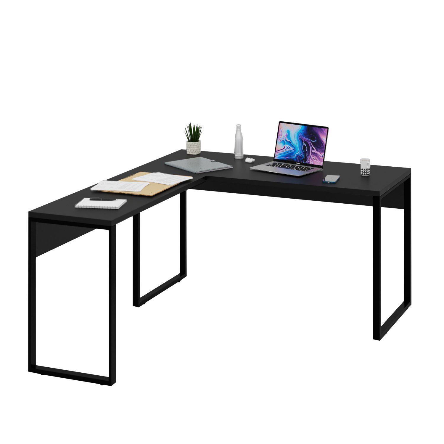 Mesa de Canto em L Escrivaninha Industrial 135x150cm - 2