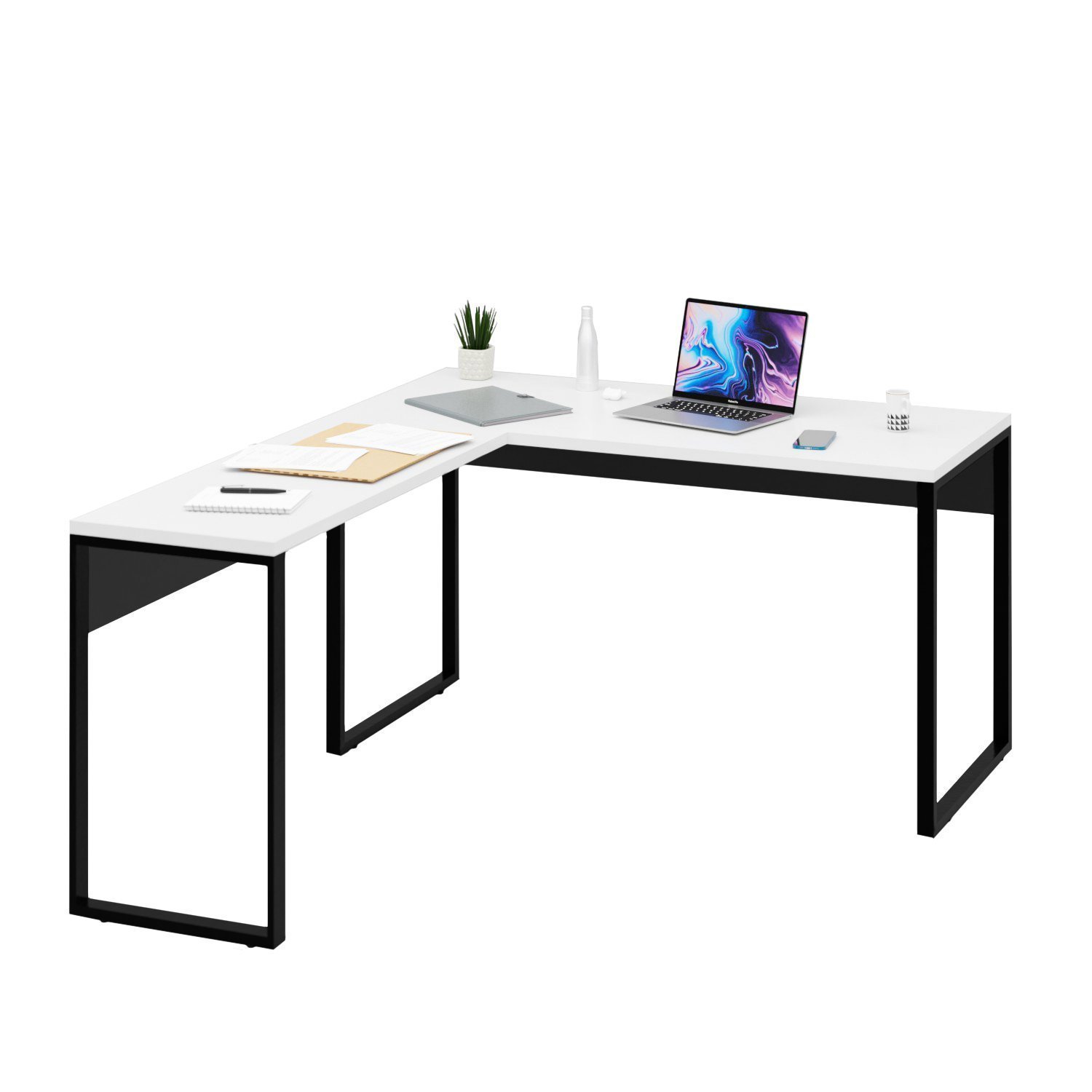 Mesa de Canto em L Escrivaninha Industrial 135x150cm - 2