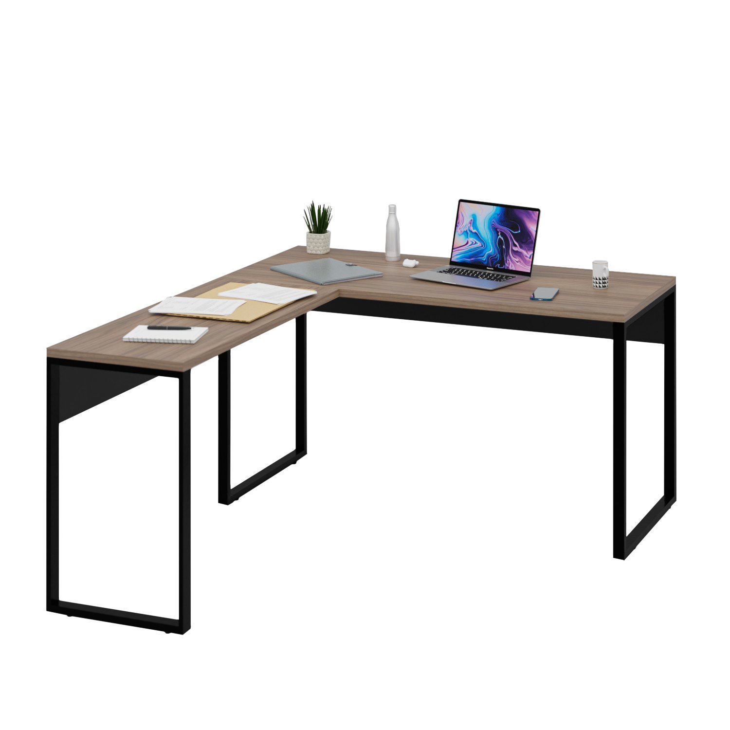 Mesa de Canto em L Escrivaninha Industrial 135x150cm - 2