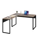 Ver imagem 2 de Mesa de Canto em L Escrivaninha 135cm Industrial Nogal Marrom