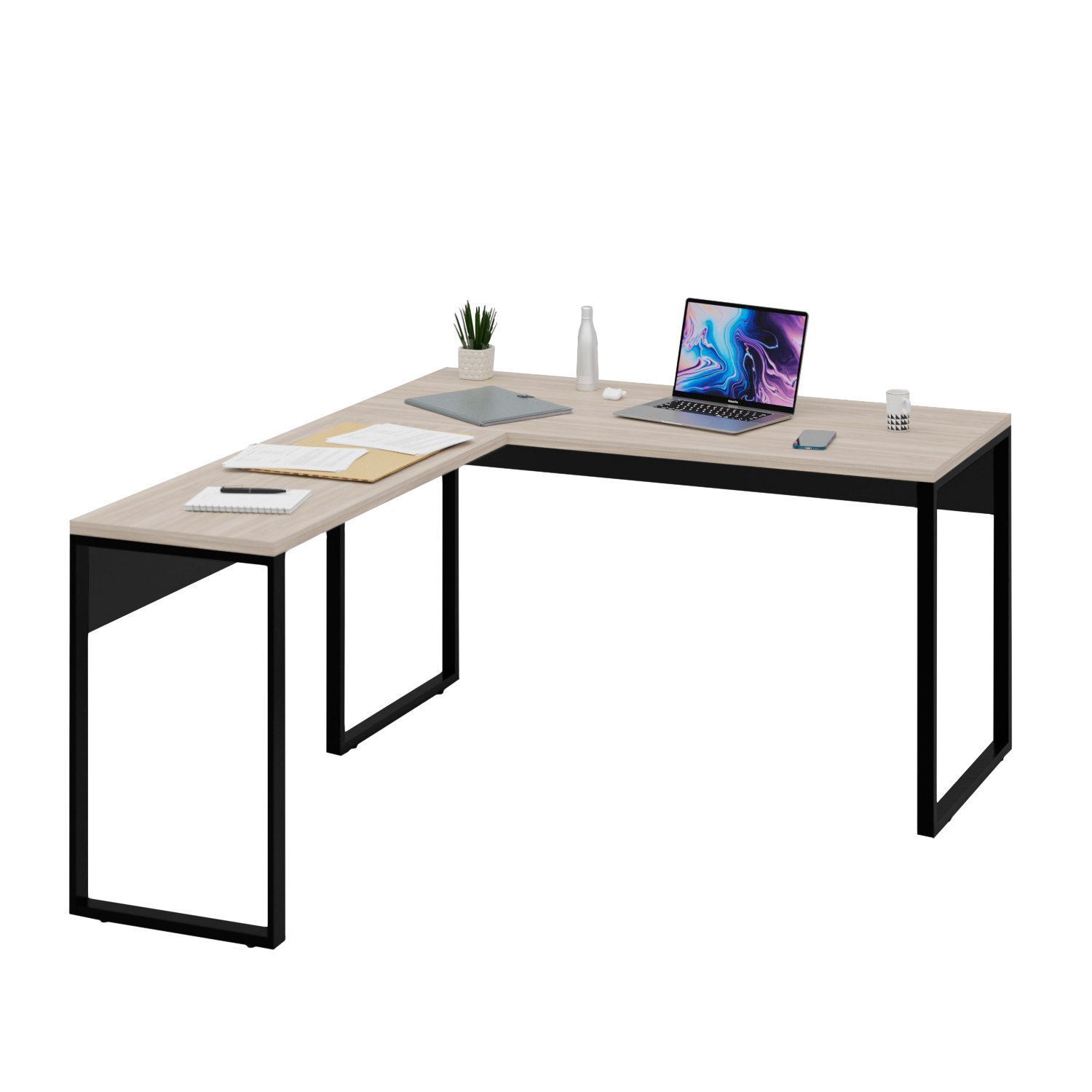 Mesa de Canto em L Escrivaninha Industrial 135x150cm - 2
