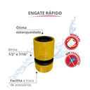 Ver imagem 2 de Engate Rápido 1/2" e 7/16" para Mangueira Cor Amarelo Durín