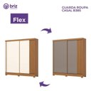 Ver imagem 2 de Guarda-roupa Casal 02 Portas Deslizantes Flex com Ripado 02 Gavetas Internas B384 Cinamomo Off White