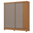 Ver imagem 1 de Guarda-roupa Casal 02 Portas Deslizantes Flex com Ripado 02 Gavetas Internas B384 Cinamomo Off White