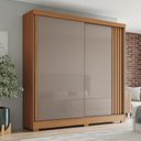 Ver imagem 6 de Guarda-roupa Casal 02 Portas Deslizantes Flex com Ripado 02 Gavetas Internas B384 Cinamomo Off White