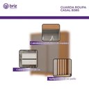 Ver imagem 5 de Guarda-roupa Casal 02 Portas Deslizantes Flex com Ripado 02 Gavetas Internas B384 Cinamomo Off White