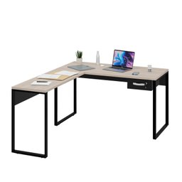 Mesa de Canto em L Escrivaninha com Gaveta Industrial 135x150cm - 2