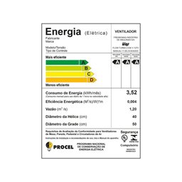 Ventilador de Mesa Parede Silencioso 50cm Flow Turbo 127v - 7