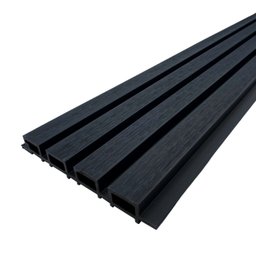 Painel Ripado Wpc Externo Cor Preto 2,90m X 20cm (0,58m²) - 4