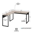 Ver imagem 4 de Mesa de Canto em L Escrivaninha Industrial 120x150cm