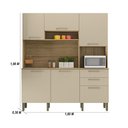 Ver imagem 2 de Armario de Cozinha Compacta 6 Portas 2 Gavetas Italia - Freijó/vanilla