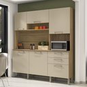 Ver imagem 1 de Armario de Cozinha Compacta 6 Portas 2 Gavetas Italia - Freijó/vanilla