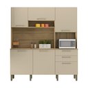 Ver imagem 4 de Armario de Cozinha Compacta 6 Portas 2 Gavetas Italia - Freijó/vanilla
