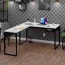 Ver imagem 1 de Mesa de Canto em L Escrivaninha com 1 Gaveta Industrial 120x150cm