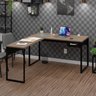 Mesa de Canto em L Escrivaninha com 1 Gaveta Industrial 120x150cm - 1