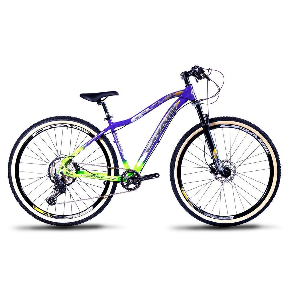 Bicicleta Aro 29 Drais 12 Velocidade Shimano Deore 15" Roxo/Verde - 321