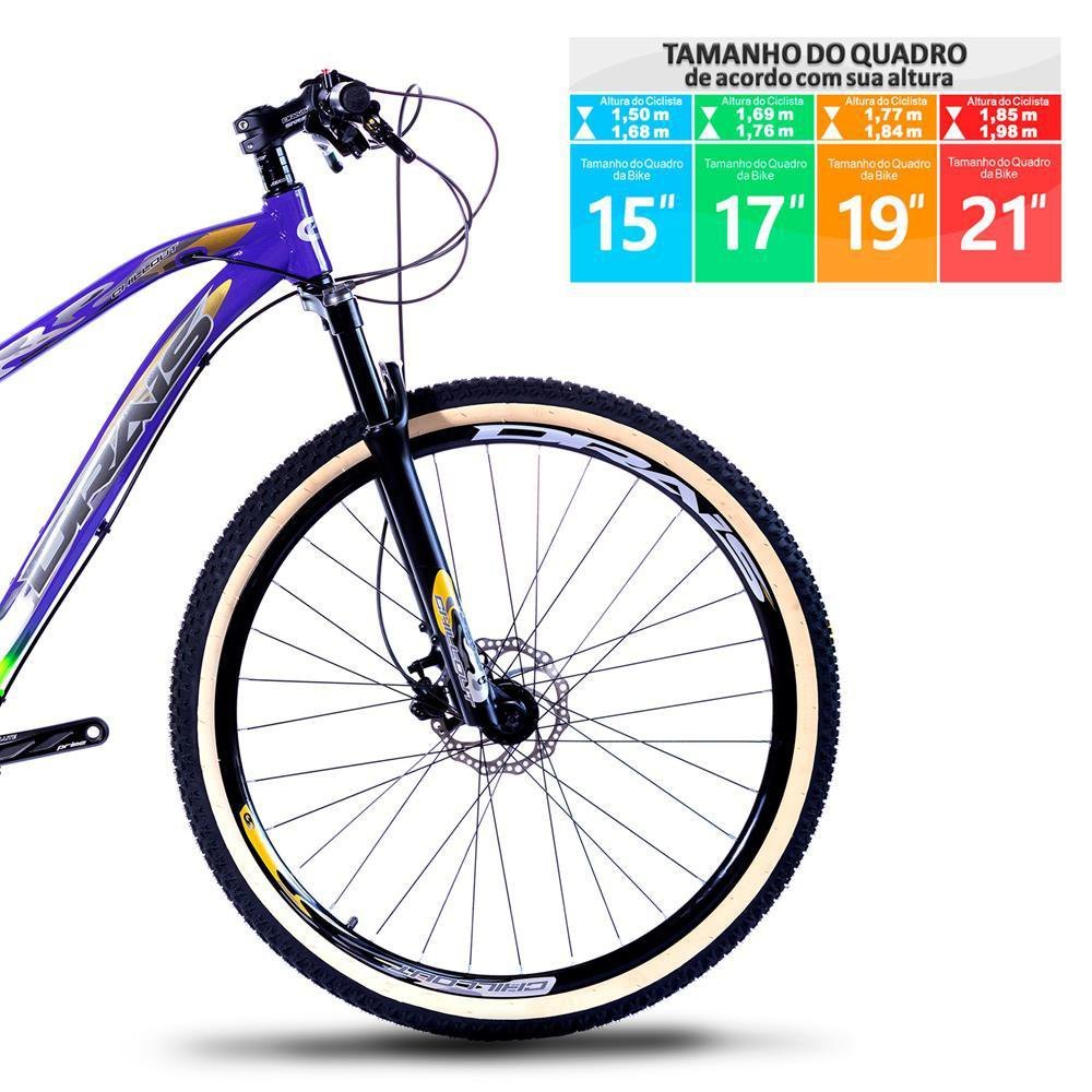 Bicicleta Aro 29 Drais 12 Velocidade Shimano Deore 15" Roxo/Verde - 321 - 5