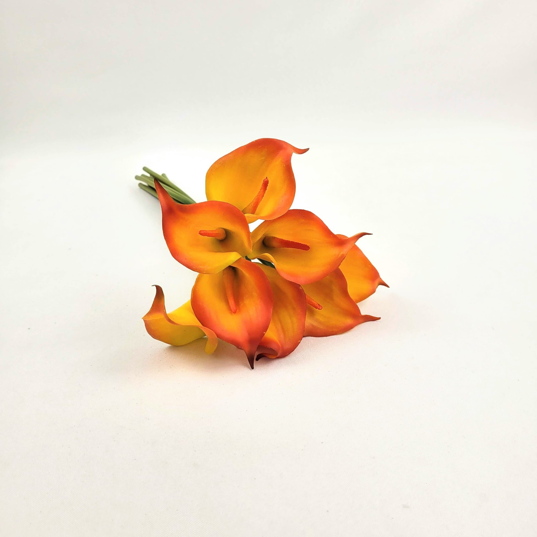 Calla Laranja Ramalhete 35cm 9 Flores Copo de Leite - 6