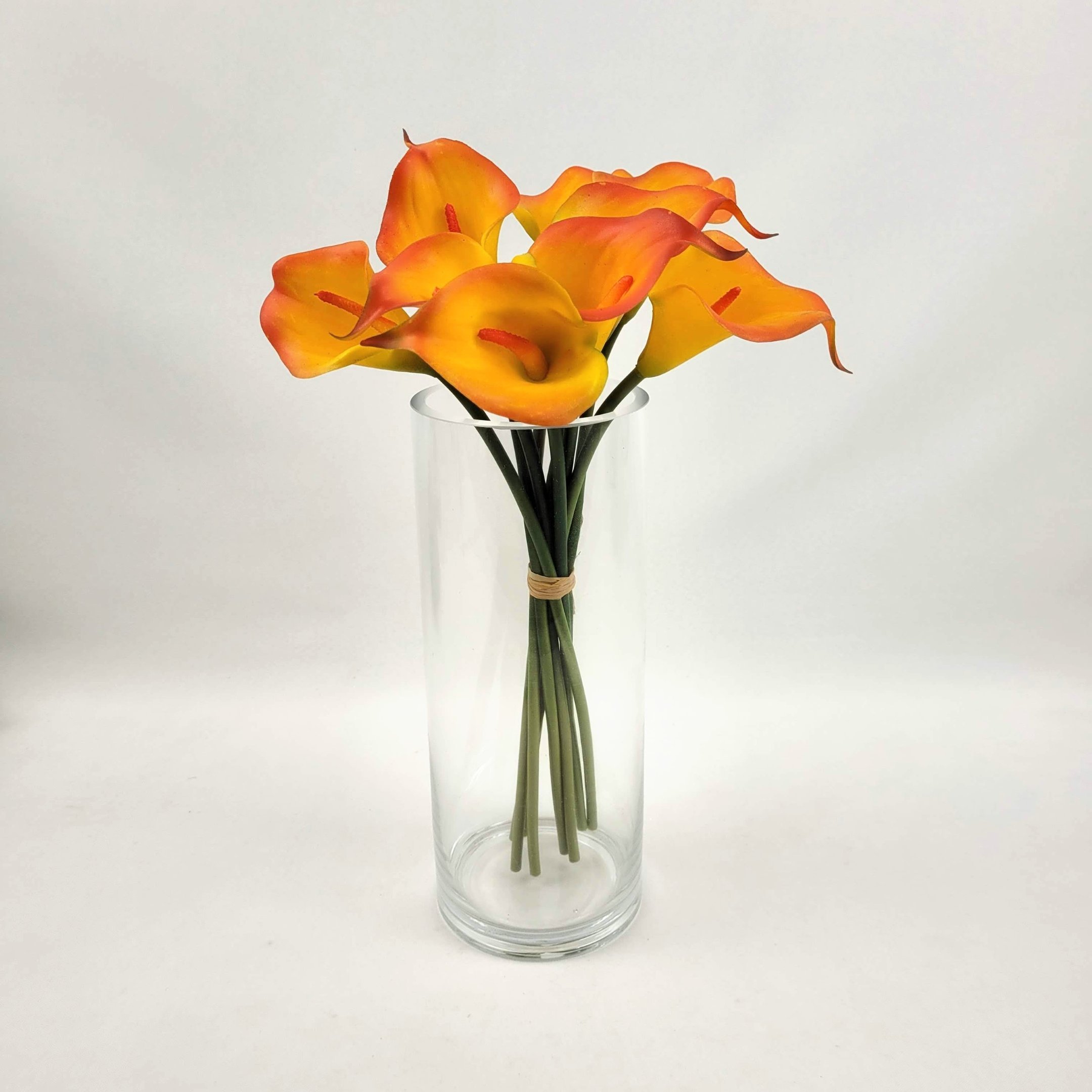 Calla Laranja Ramalhete 35cm 9 Flores Copo de Leite - 2
