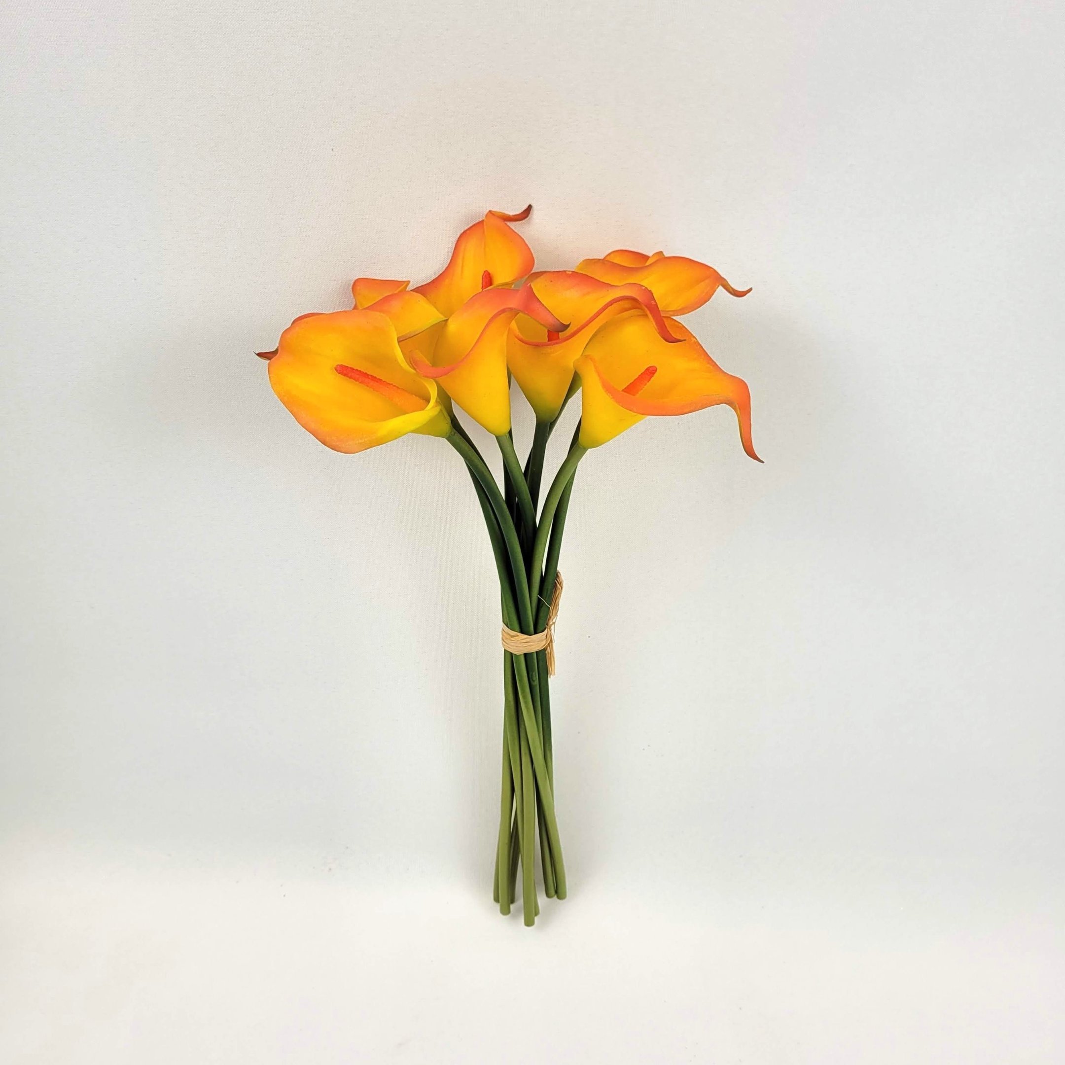 Calla Laranja Ramalhete 35cm 9 Flores Copo de Leite - 4