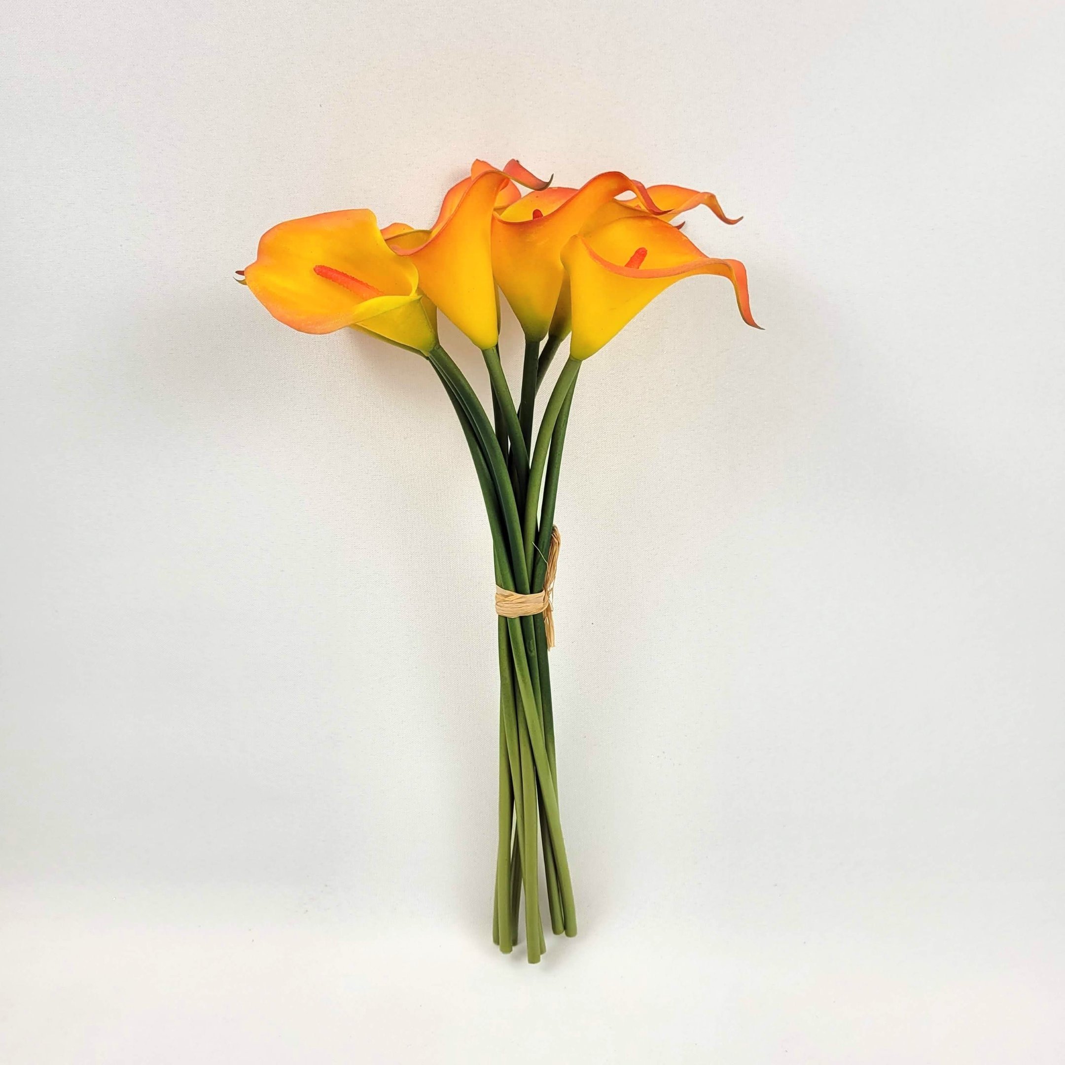 Calla Laranja Ramalhete 35cm 9 Flores Copo de Leite - 3