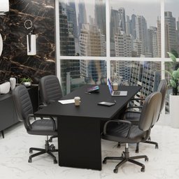 Mesa De Reunião Para Escritório 200x100cm - 1