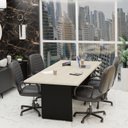 Ver imagem 1 de Mesa de Reunião para Escritório 200x100cm Bege/Carvalho