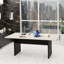 Ver imagem 2 de Mesa de Reunião para Escritório 200x100cm Bege/Carvalho
